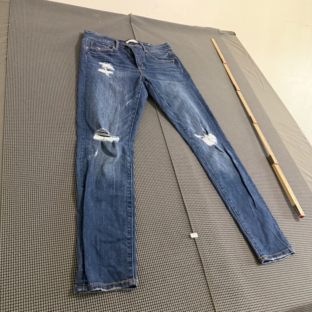 LOFT Modern Skinny Distressed Blue Jeans Womens Size 28 6